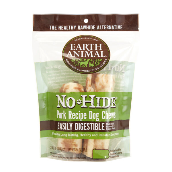 Earth Animal No-Hide Pork Chew - Small 2 pack