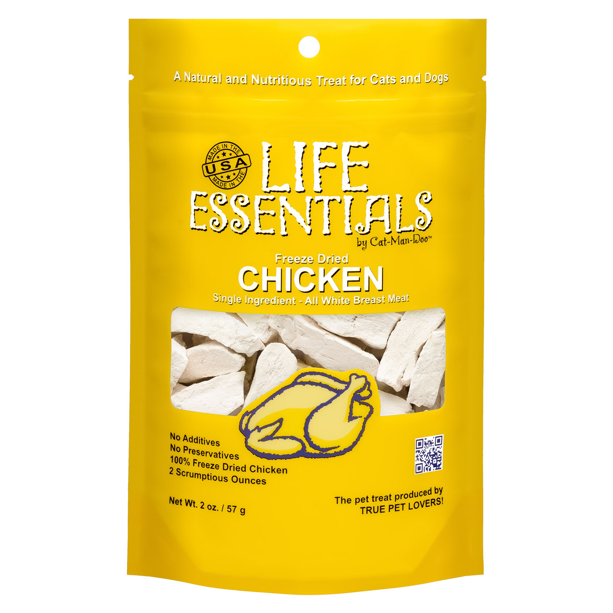 Cat-Man-Doo Life Essentials Freeze-Dried Chicken (2oz bag)