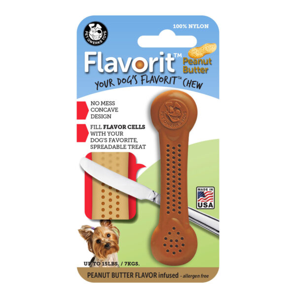 Pet Qwerks Flavorit BarkBone Peanut Butter Flavor Infused Dog Chew (small)