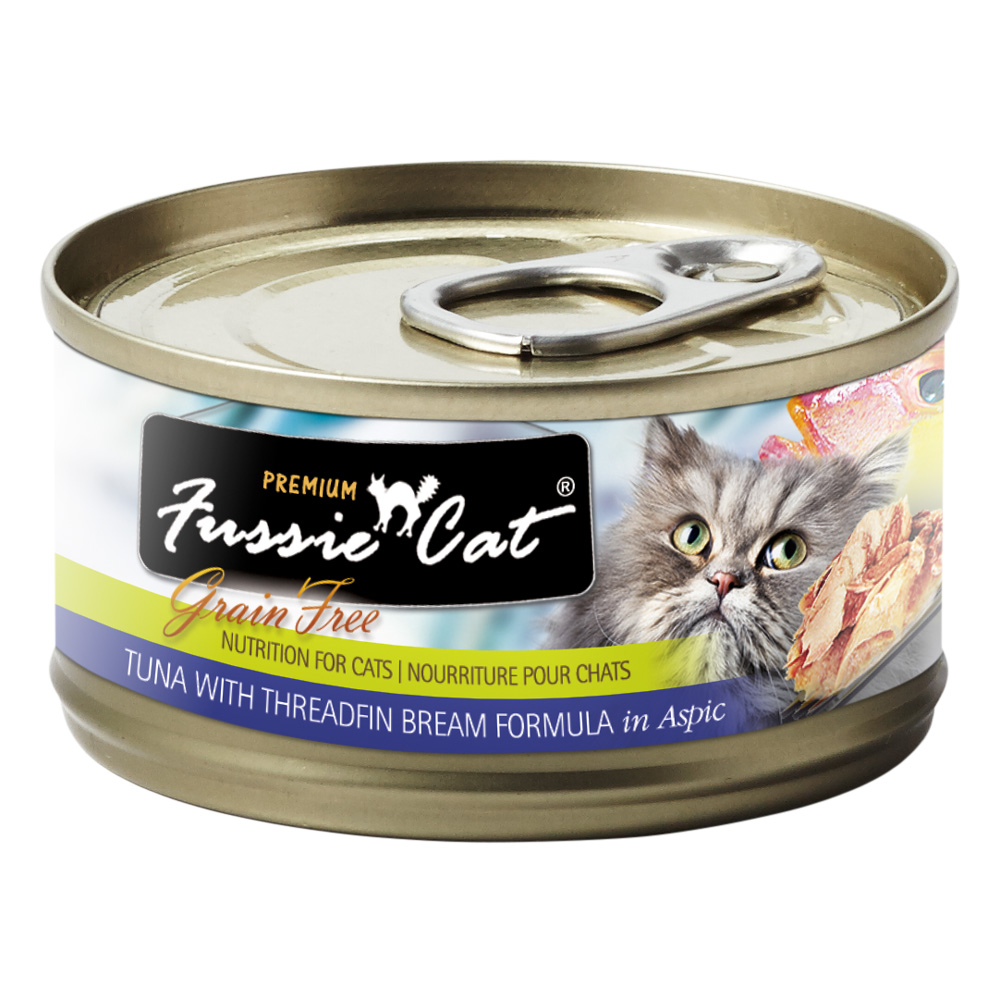 Premium Fussie Cat Grain Free Tuna with Threadfin Bream in Aspic Formula Canned Cat Food