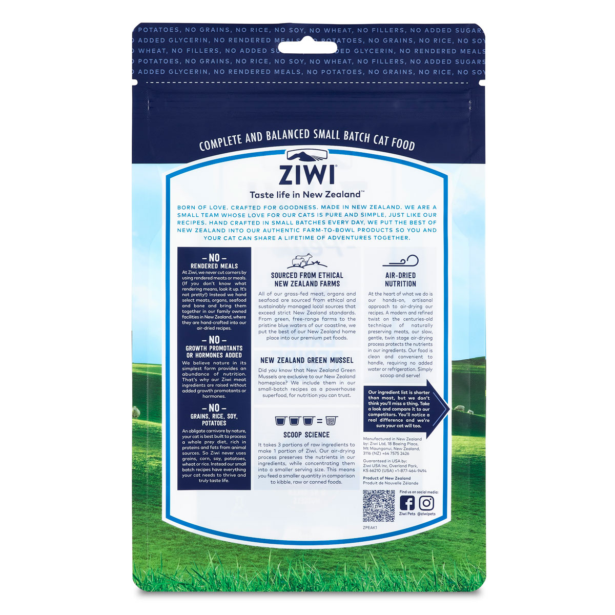 Ziwi Peak Cat Air-Dried Lamb Recipe (14oz)