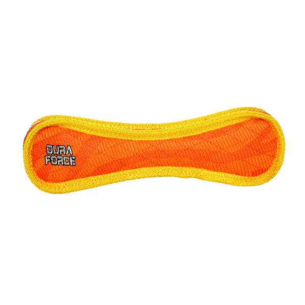Duraforce Bone Orange Yellow Dog Toy