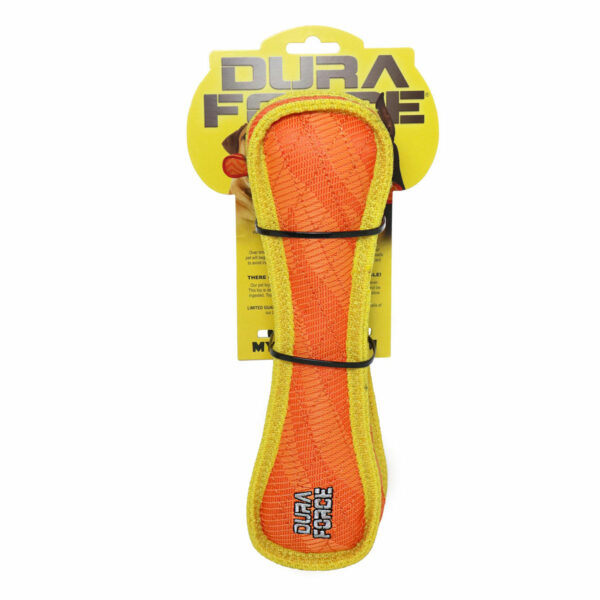 Duraforce Bone Orange Yellow Dog Toy