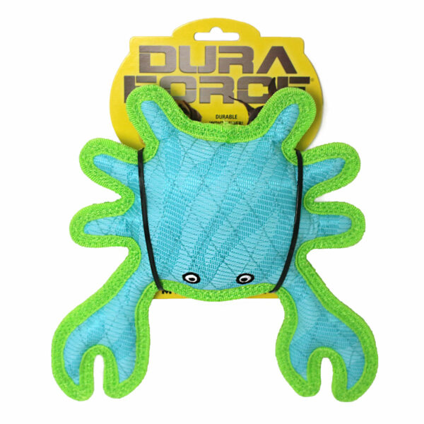 Duraforce Characters Blue Green Crab Dog Toy