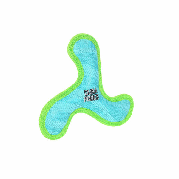 Duraforce JR Boomerang Blue Green Dog Toy