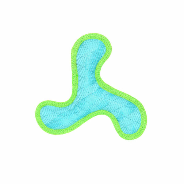 Duraforce JR Boomerang Blue Green Dog Toy