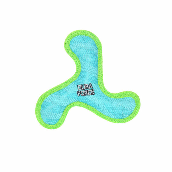 Duraforce JR Boomerang Blue Green Dog Toy