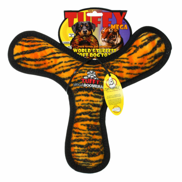 Tuffy Mega Boomerang Tiger Dog Toy