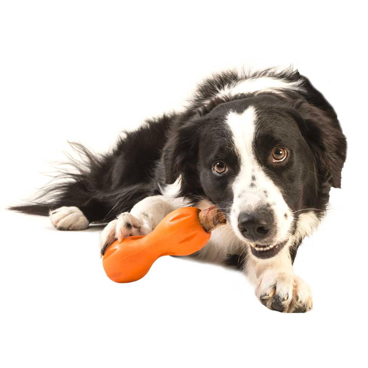 West Paw Zogoflex Qwizl Treat Dog Toy (Tangerine)