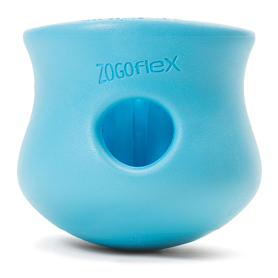 West Paw Zogoflex Toppl Treat Dog Toy (Aqua Blue - Large)