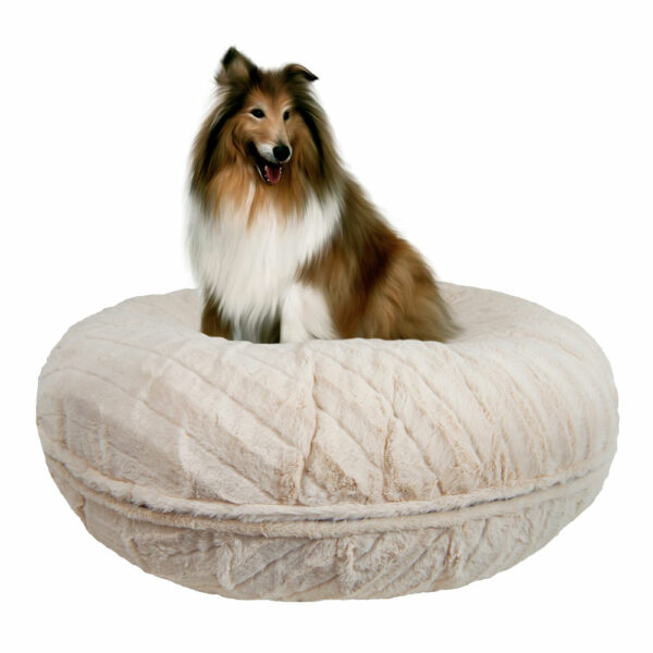 Bessie and Barnie Bagel Dog Bed (Natural Beauty)