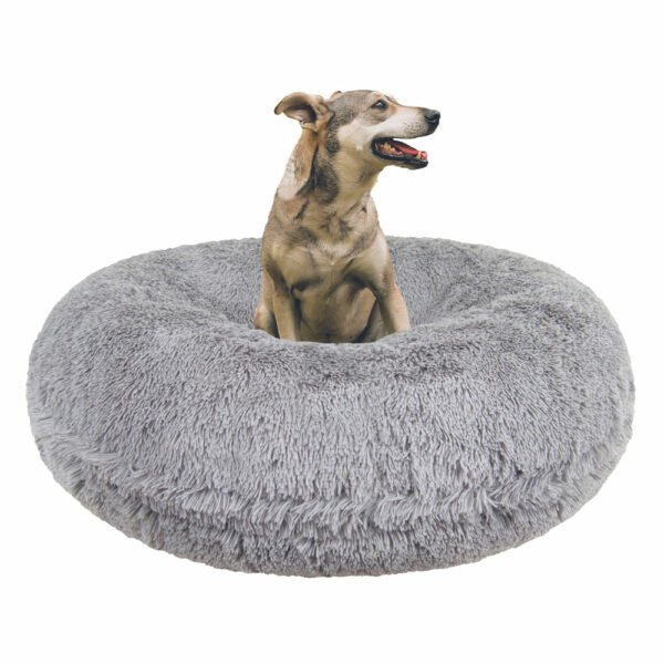 Bessie and Barnie Bagel Dog Bed (Siberian Grey)