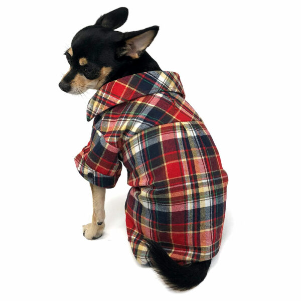 Dogo Pet Red Flannel Button Down Shirt
