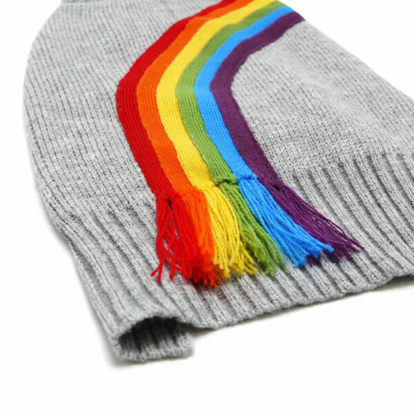 Dogo Pet Rainbow Turtleneck Sweater closeup