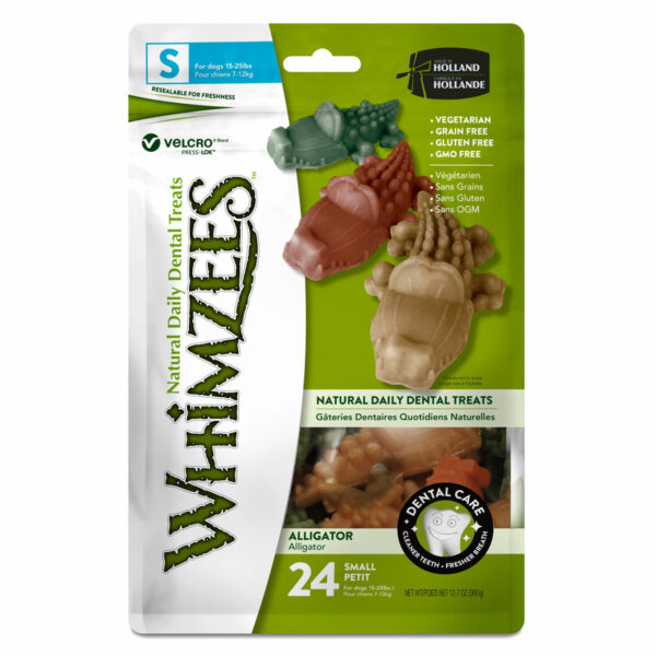 Whimzees Dental Chews Alligator (Small 24 pc bag)
