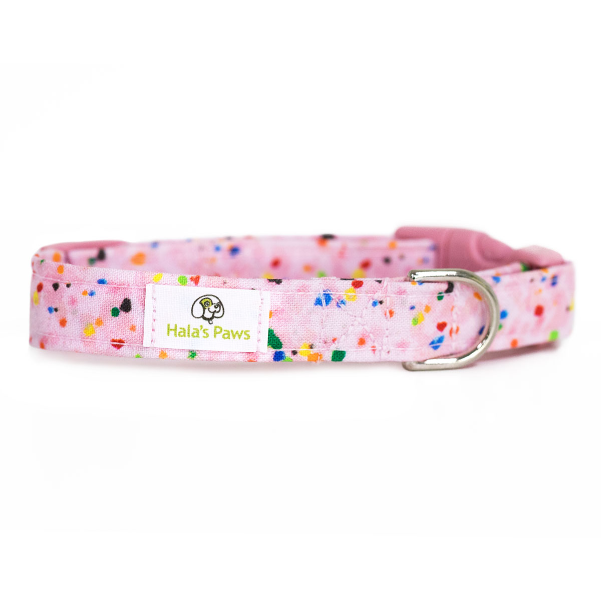 Halas Paws Dog & Cat Collar (Confetti Light Pink)
