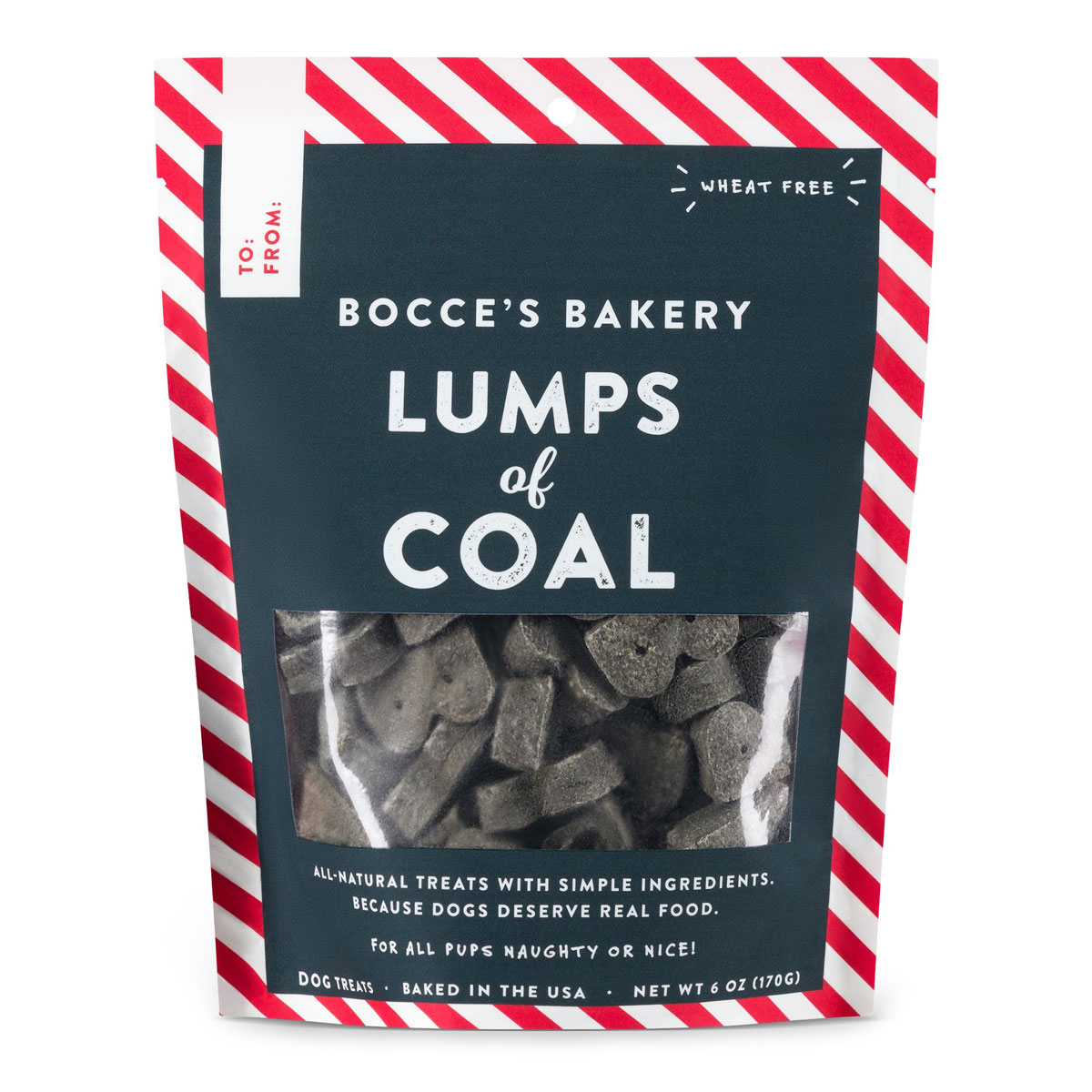 Bocce’s Bakery Lumps of Coal Soft & Chewy Treats - Hala's Paws 