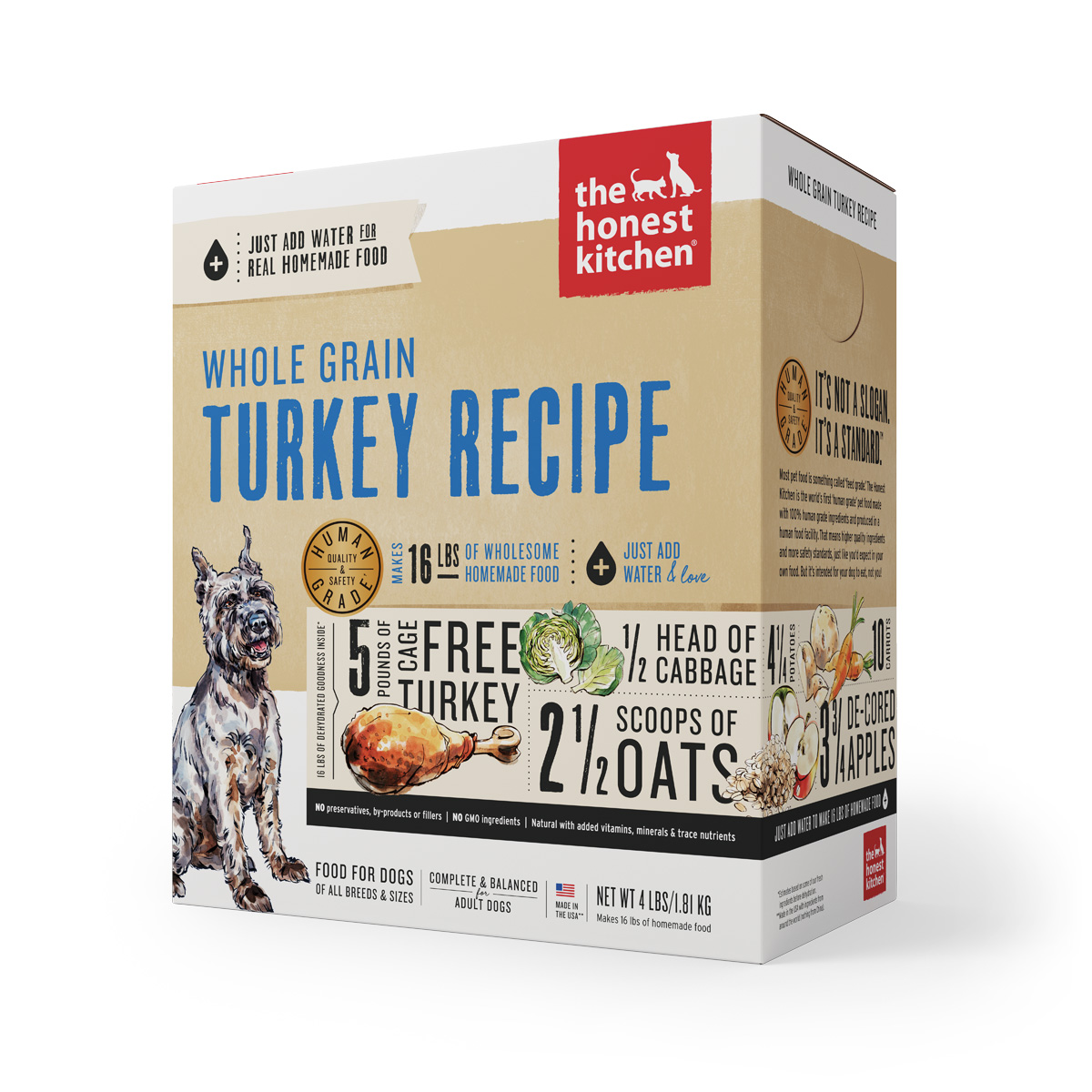 The Honest Kitchen WG Turkey 4lb Angle 