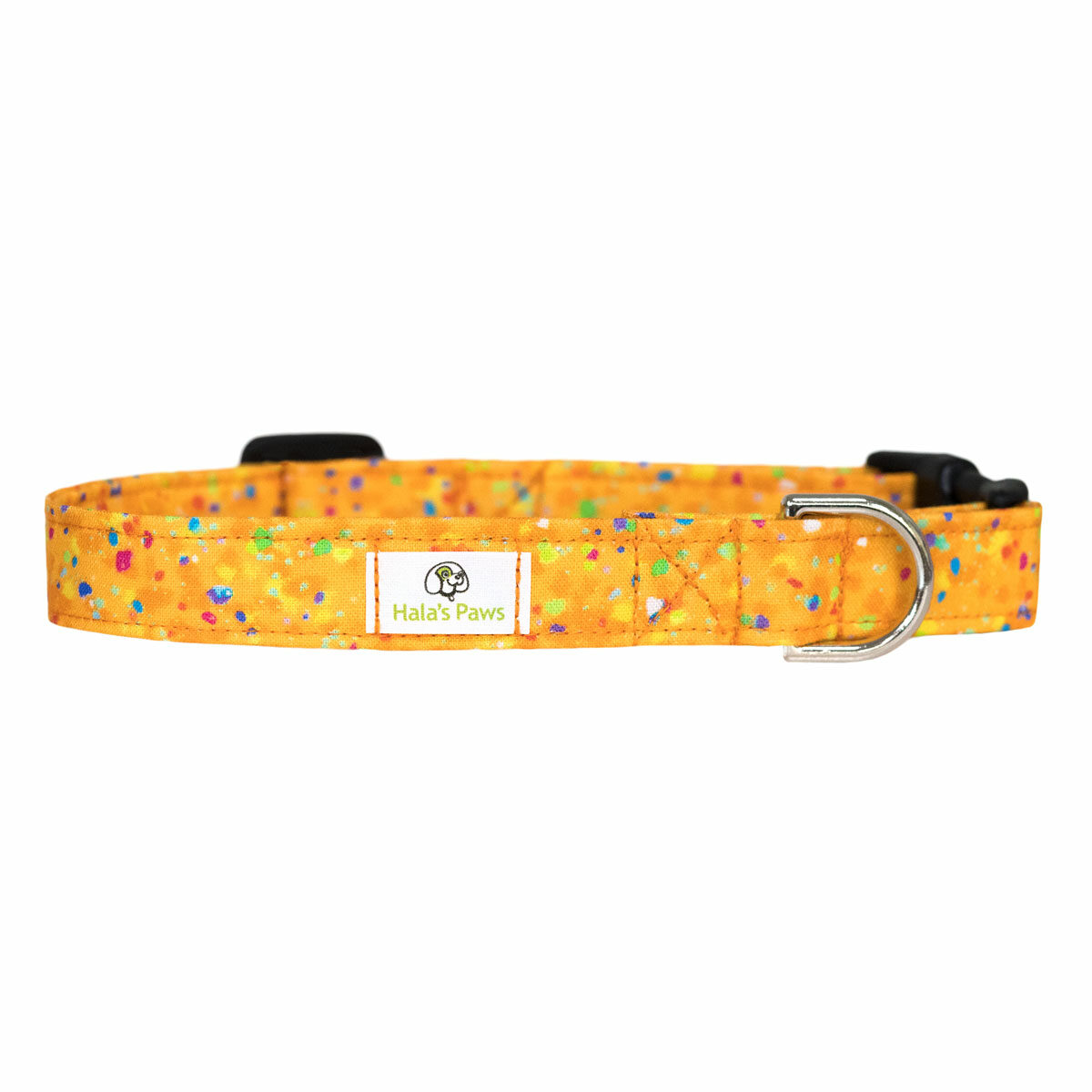 Halas Paws Dog & Cat Collar (Confetti Orange)