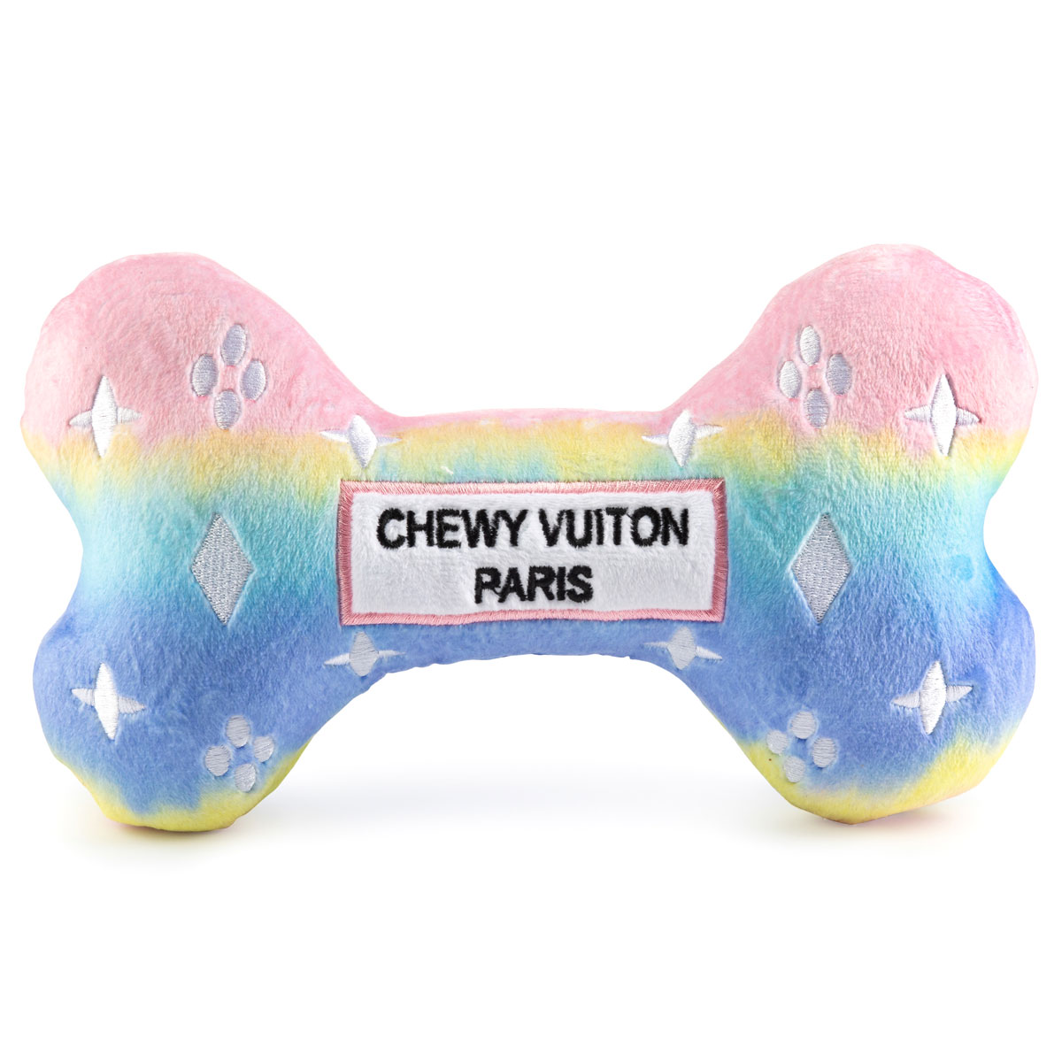 White Chewy Vuiton Bone Toy - D.O.G Pet Boutique