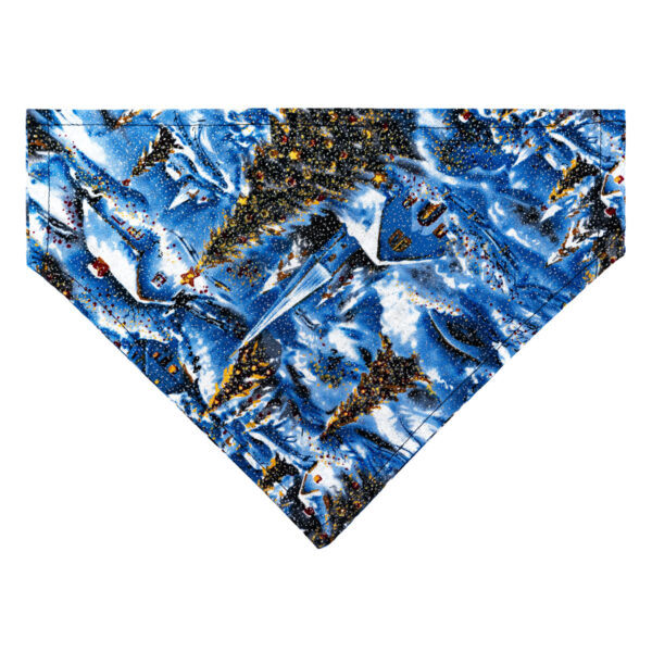 Sparkling Christmas Trees on Blue Winter Wonderland cotton dog bandana