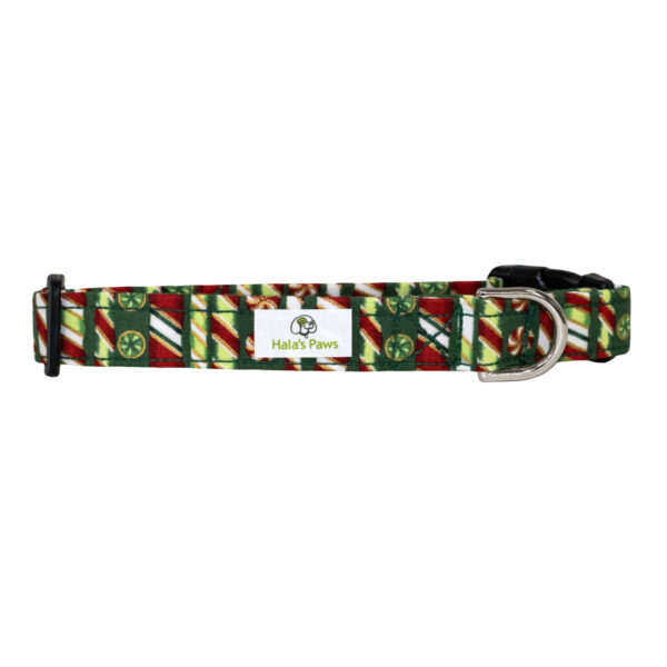 Green Holiday Candies Dog Collar