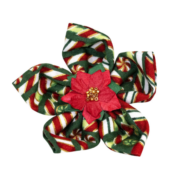 Green Holiday Candies Dog Flower Collar Accessory