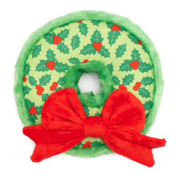 The Worthy Dog Holiday Wreath Tough Dog Toy