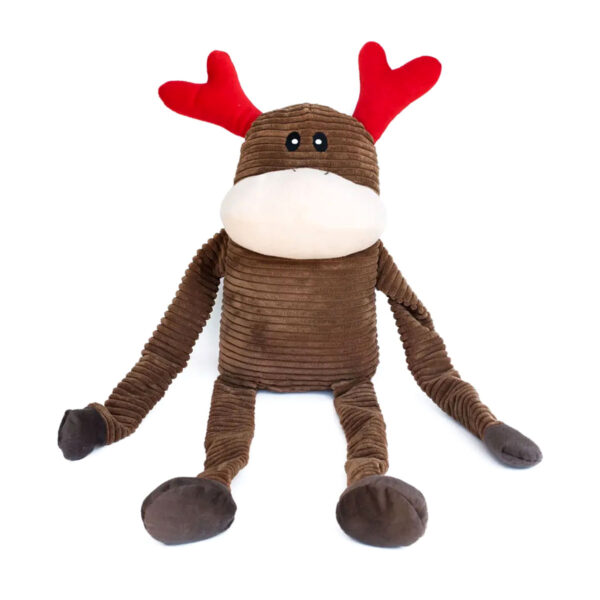 jumbo holiday reindeer dog toy