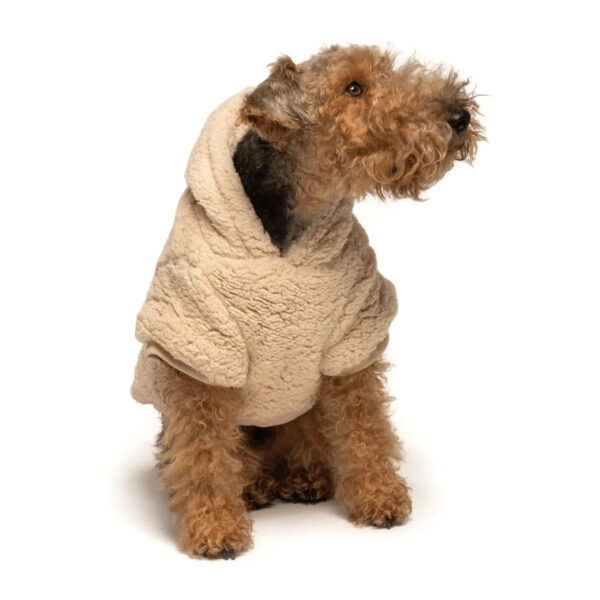 Cream Sherpa Dog Hoodie