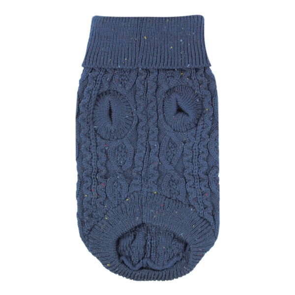 Parisian Pet Cable Knit Navy Blue Dog Sweater