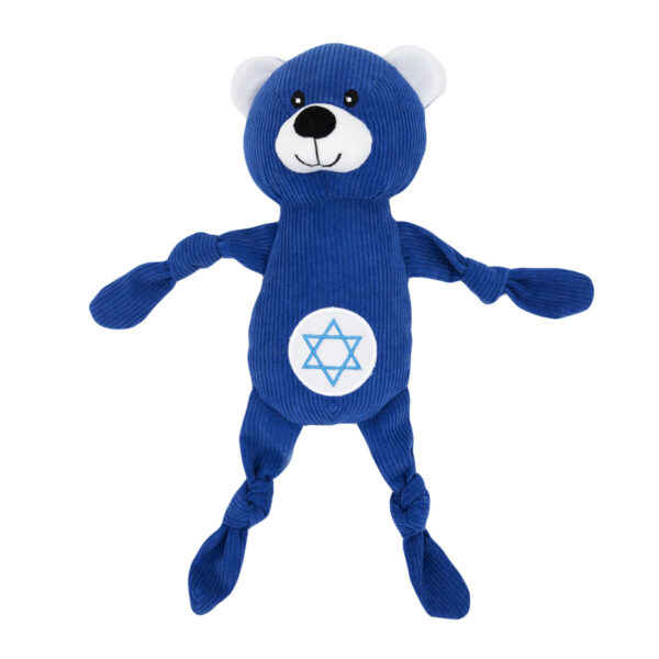 ZippyPaws Hanukkah Corduroy Cuddlerz Bear Plush Dog Toy