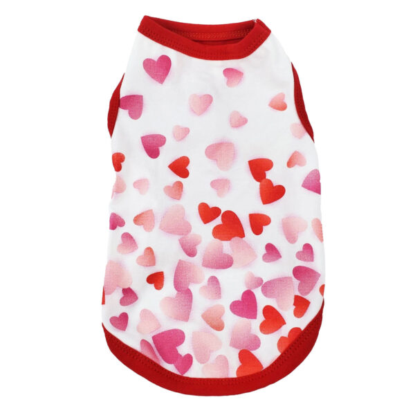 Valentine's Day Scattered Hearts Dog Tank