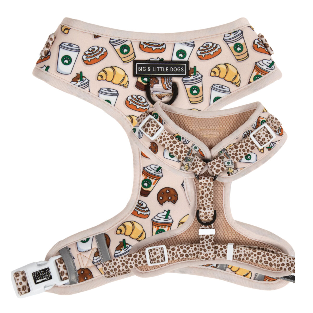 Coffee Latte Adjustable Dog Harness Pupper Cup