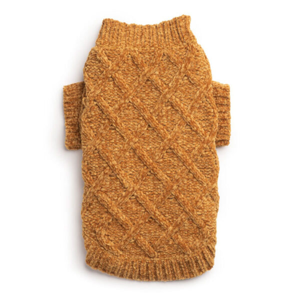 Fabdog Gold Chenille Dog Sweater