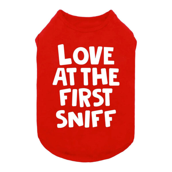 Fitwarm Valentine's Day Love at First Sniff Dog Shirt