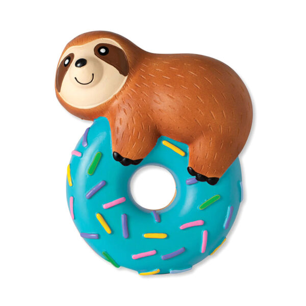 Donut Sloth Latex Dog Toy