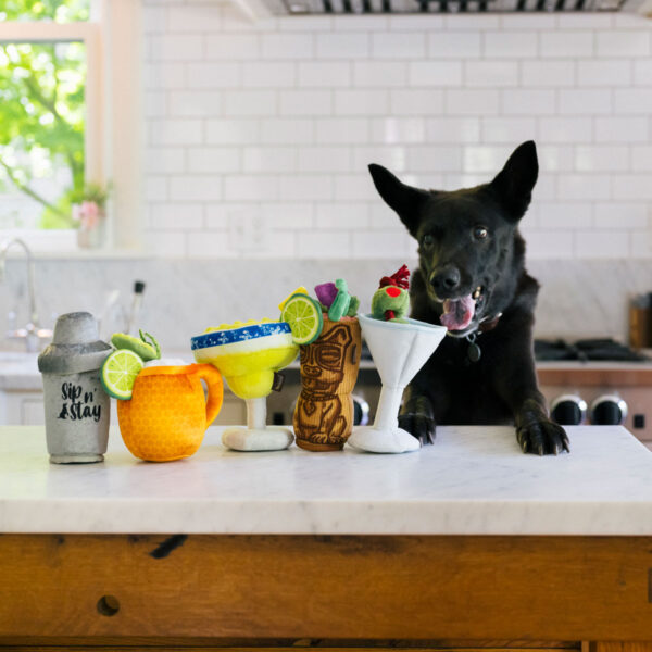 P.L.A.Y. - Barktender Dogtail Shaker Plush Dog Toy