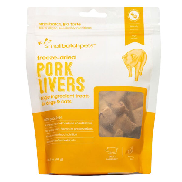 smallbatch freeze-dried pork livers dog & cat treats