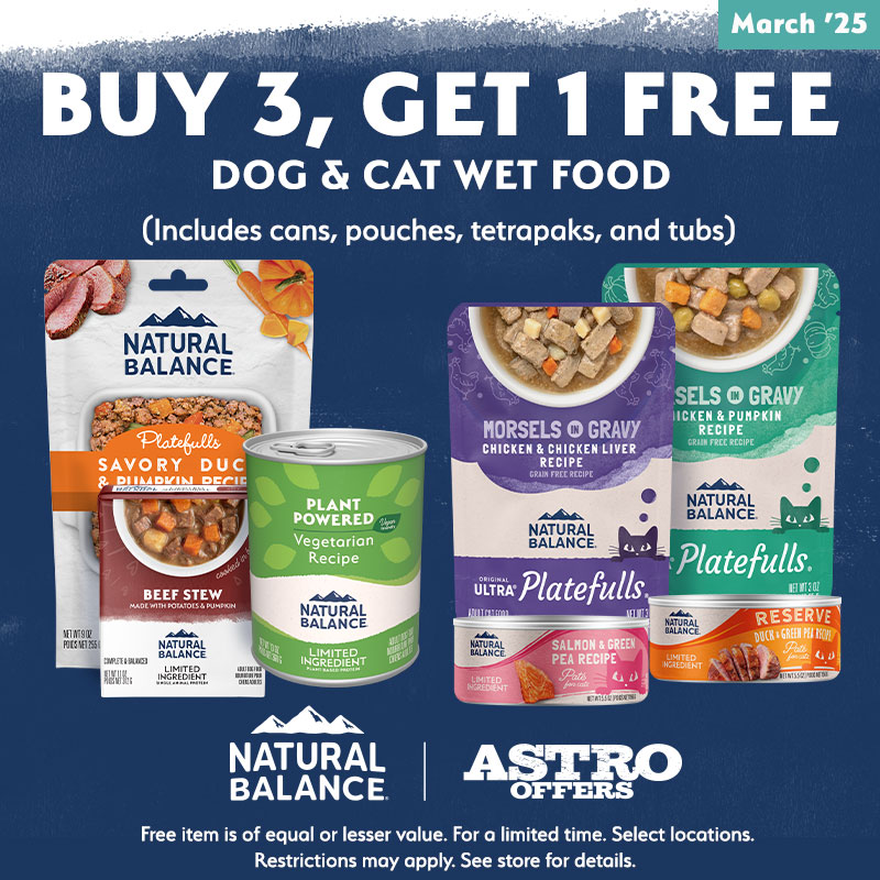 Natural Balance | Buy 3, Get 1 FREE on Dog & Cat Wet Food