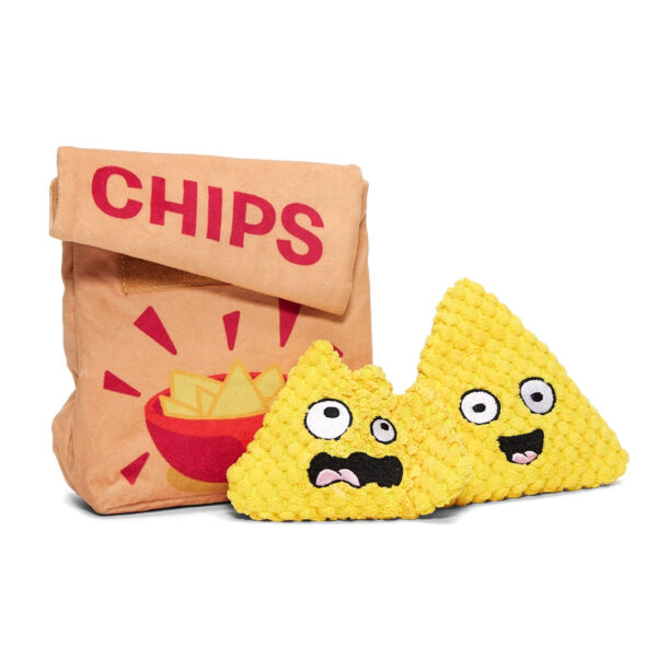 Bark A-Maize-Ing Corn Chips Tortilla Chip Plush Food Dog Toy