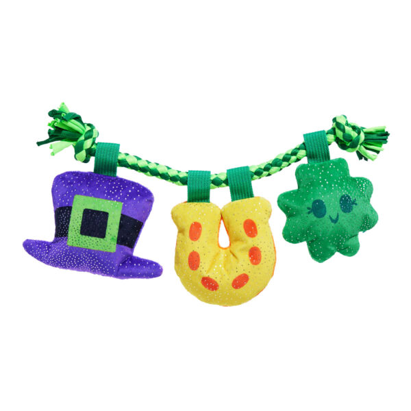 St. Patrick's Day Tuggy Charms Plush Rope Dog Toy