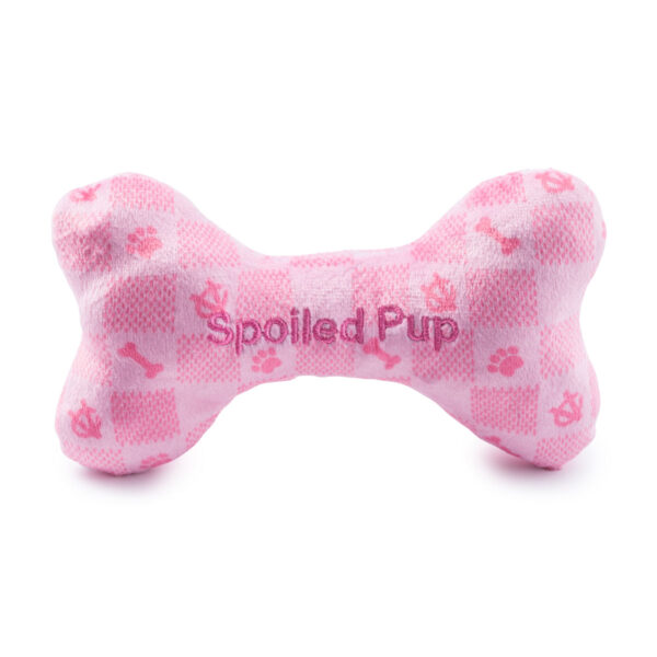 Haute Diggity Dog Pink Checker Chewy Vuiton Bone