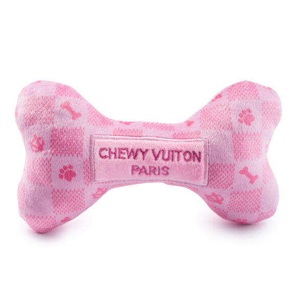 Haute Diggity Dog Pink Checker Chewy Vuiton Bone