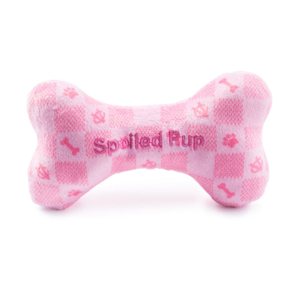 Haute Diggity Dog Pink Checker Chewy Vuiton Bone