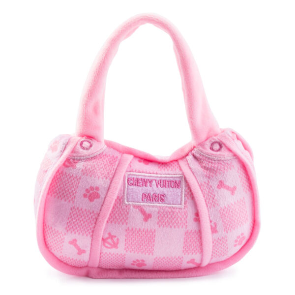 Haute Diggity Dog Pink Checker Chewy Vuiton Handbag