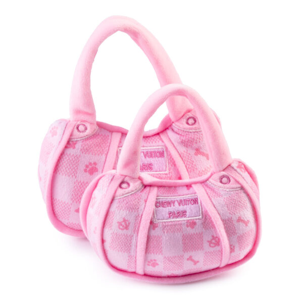 Haute Diggity Dog Pink Checker Chewy Vuiton Handbag