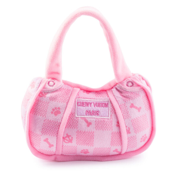 Haute Diggity Dog Pink Checker Chewy Vuiton Handbag