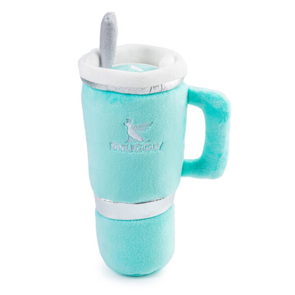 Haute Diggity Dog Teal Snuggly Cup Stanley Plush Dog Toy