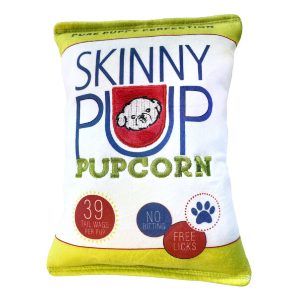 Huxley & Kent Skinny Pup Popcorn Plush Dog Toy